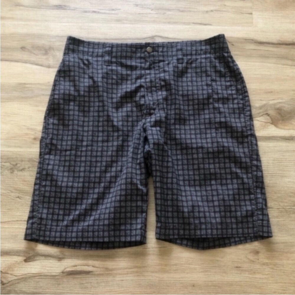 Men's Grey Checked Casual Shorts